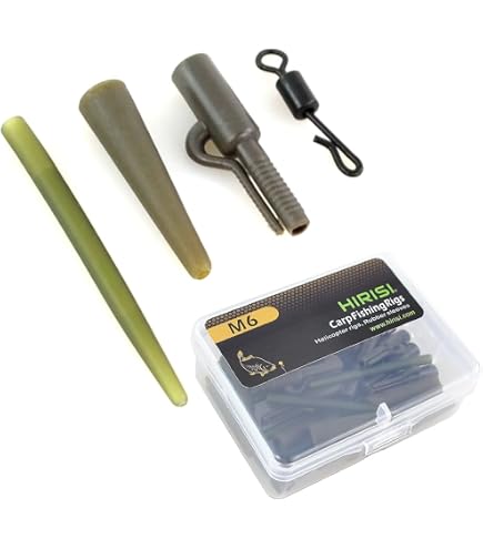 120 Pièces Kit d'Accessoires de Pêche à la Carpe, Contient des Clip de Plomb, Manchons Anti-enchevêtrement, Pivots à Changement Rapide, Carp Fishing Tackle Kit pour Pêche en Plein Air (Vert