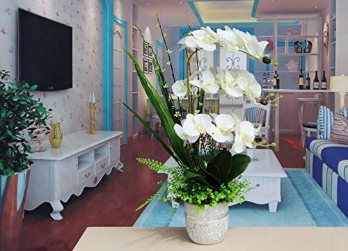 FZH FWEHUI Fake flowers from silk decoration style european orchid White Butterfly mud artificial