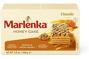 MARLENKA® Honungsbakverk med valnötter – Honungskaka, tårta, bakverk (1 x 100 g)