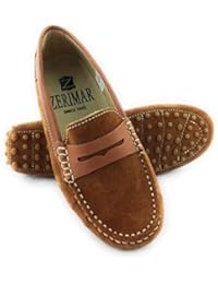 Zerimar Mocasines para mujer estilo casual 100 % piel de primera calidadCómodos y flexibles Color camel