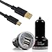 Produktbild DURAGADGET Doppelpack: Autoladestecker mit zweifachem USB-Anschluß + USB-C zu USB 3,1-A Stecker | USB-C Kabel für das Laden Ihrer Nintendo Spielkonsole Switch und Anderen Geräten