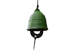 BEAHING Campos de Viento de Campana, Campanilla de Viento Japonesa de Hierro, Campana de Templo Verde