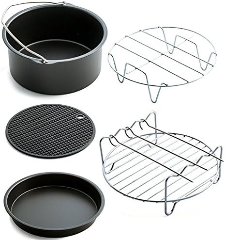 Air Fryer cook Accessories Kit for Gowise Phillips and Cozyna, set of 5, 7inch Diameter Universal for Air Fryer 3L and above