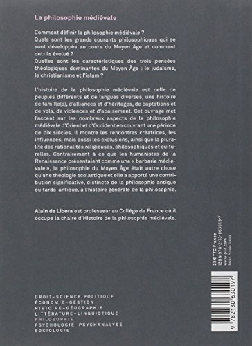 Livres Couvertures de La philosophie médiévale