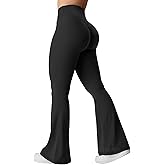YEOREO Kalie Scrunch Leggings for Women with Flared Legs, Flared Pants with V Seam Waist Yoga Pants with Tummy Control Bootcu
