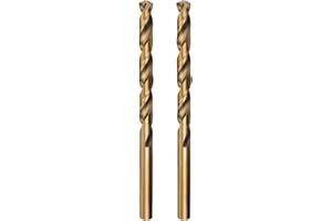 Misuyue M35 Cobalt HSS Twist Drilling Bits, 2pcs Metal Drill Bit 6mm/0.236", Carbide Drill Bits for Stainless Copper Wood Plastic Aluminum and other Hard Materials