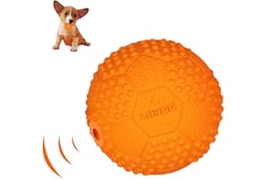 LaRoo Balle Chiens Couineuse, Jouet pour Chien Indestructible, Balle pour Chiens en Caoutchouc Naturel, Flottant sur l'eau Jouet Chien pour Petits, Moyens et Gros Chiens (Ø5cm, Orange)