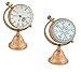 Produktbild Store Indya, Nautical Collectible 2 in 1 Runden Tischuhr & Kompass Vintage Metallic mit romischen Zahlen Zuhause Bedside Buro Schreibtisch Zubehor