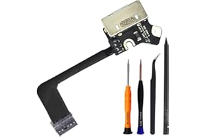 ZHUROUPU DC-in Power Jack Board Replacement for Macbook Pro Retina 13" A1502 2013-2015, Dock Connector Charging Port Connector Flex Cable Replacement 820-3584-A 923-0560 923-00517 with Repair Tools