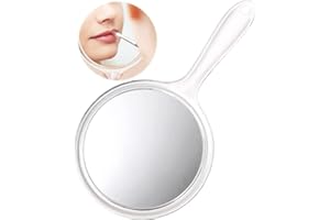 YUFFQOPC 1 Stück Handspiegel Doppelseitiger Handspiegel Friseursalon Kosmetikspiegel Ppelseitiger Schminkspiegel Handspiegel Vergrößerung Spiegel Kosmetikspiegel Kosmetikspiegel Vergrößerung Spiegel