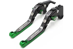 YOUMOTECH Para Kawasaki Ninja 650 2017-2021 Z650 2017-2021 Manetas de embrague de freno plegables ajustables Ninja650 Ninja 650R Z 650 Accesorios Palanca de freno de mano CNC aluminio (NINJA650-verde titanio)