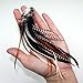 REAL FEATHER HAIR EXTENSIONS - 25 MINI SHORT FLUFFY MIXED NATURALS WITH RINGS & LOOP