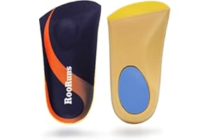 ROORUNS Orthotic Inserts 3/4 Length, Plantar Fasciitis Insoles with Metatarsal Pads Heel Cushion for Men and Women, High Arch Support Shoe Inserts for Flat Feet, Overpronation, Walking Running, L