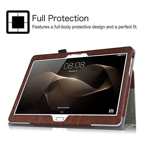 Fintie Huawei MediaPad M2 10.0 Hülle – Slim Fit Kunstleder (Folio) Schutzhülle Tasche Case Cover mit Auto Sleep Wake up / Standfunktion und Stylus-Halterung für Huawei MediaPad M2 10 Zoll (25,4 cm) LTE / WiFi Tablet-PC, Denim Grey - 5