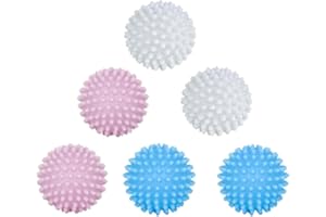 Aililong Bolas de secado para secadora, bolas de lavado para lavadora, 6 unidades de bolas de erizo para un lavado más suave, reutilizables y respetuosas con el medio ambiente, ideales para chaquetas