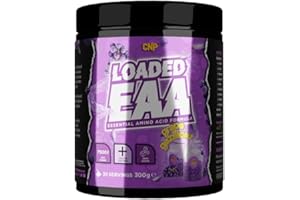 CNP Professional Loaded EAAs, Essential Amino Acids, BCAAs, Muscle Repair & Recovery Powder, 300g / 100g and 30/10 Servings, 9 Delicious Flavours (Grape Gazillions, 300g)