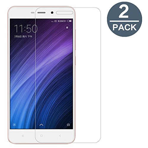 EasyULT  2 Pack  Protector de Pantalla XIAOMI REDMI 4A   Protector Pantalla de Cristal Templado para XIAOMI REDMI 4A   Transparente Dureza de Grado 9H 