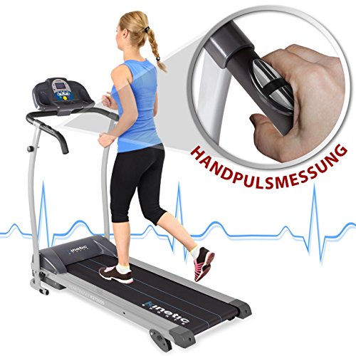 Kinetic Sports Laufband, Leiser 1100 W Elektromotor, mit Trainingscomputer, 2 Getränkehalter, Zusammenklappbar - 3
