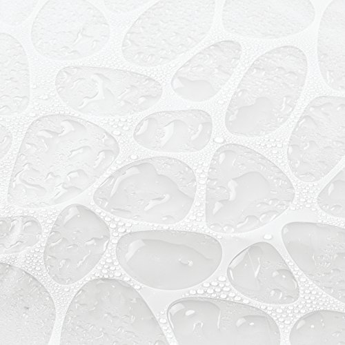 InterDesign 26598EU Pebblz Duschvorhang, 180 x 200 cm, weiß - 4