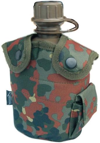 CN Outdoor Army Canteen Drinking Bottle Approximately 0.8 Litres with ACU Camouflage Cover