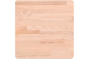‎VIDAXL vidaXL Tischplatte, Quadratisch Holzplatte mit 4 abgerundeten Ecken, Holztischplatte Ersatzplatte für Couchtisch, Massivholztischplatte Platte, 40x40x1,5 cm Massivholz Buche