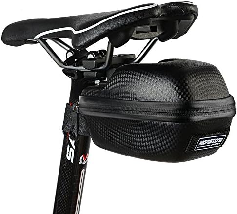 Morezone Bike Saddle Bag 1.5L Storage Bicycle Seat Bags MTB Cycling Rear Bag Water Resistant Bicycle Pouch Seat Pack（Black）