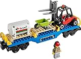 Lego City Eisenbahn Waggon mit Dieseltank und Gabelstapler aus Set 60052 - Gebrauchte Bausteine