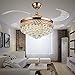 Produktbild sdkky Ventilator unsichtbare Lampe,-LED, Deckenventilator, Reiniger Wohnzimmer, Licht ausgefahren Lüfter Elektrische, Restaurant Lampe Gold remote control