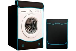 ELECTROHOGAR Coprilavatrice da Esterno e Interno | Telo Impermeabile Lavatrice e Asciugatrice | Tessuto Oxford 420D | Doppia cerniera, Resistente alla Pioggia e al Sole, Protezione Totale