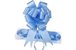EDATOFLY 30 Pcs Large Pull Bows, Pull Bows for Gift Wrapping Large Gift Bows for Presents Gift Wrapping Bows Present Bows for Hampers Florist Wedding Christmas Party Car Baskets Bouquets (Blue)
