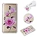 Produktbild Kristall Hülle für Honor 6X, Misteem Weiche Silikon Handyhülle mit Bunt Kreative Elegant Schön Muster Dünn Leicht Durchsichtige Schutzhülle für Huawei Honor 6X Transparent Stoßfest Case Cover [Rosa Blume]