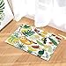 Produktbild weifei888 Weißer Hintergrund Grüne Blätter Gelbe Zitronen Rote Wassermelone Badezimmermatte rechtwinklig rutschfeste Türauflage Kinder 40X60CM Badezimmerzubehör