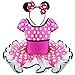 Produktbild Tiaobug Mädchen Kinder Kostüm Kleid Ballettkleid Party Fasching Cosplay Verkleidung Dunkel Rosa 128-140