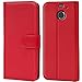 Produktbild Conie BW4466 Basic Wallet Kompatibel mit HTC 10 EVO, Booklet PU Leder Hülle Tasche mit Kartenfächer und Aufstellfunktion für HTC 10 EVO Case Rot