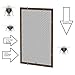 Produktbild Fliegengitter- Fenster- Mücken- Insektenschutz- Alu- Braun optimal für Rolläden (80cm x 100cm, 19mm Einhängewinkel)