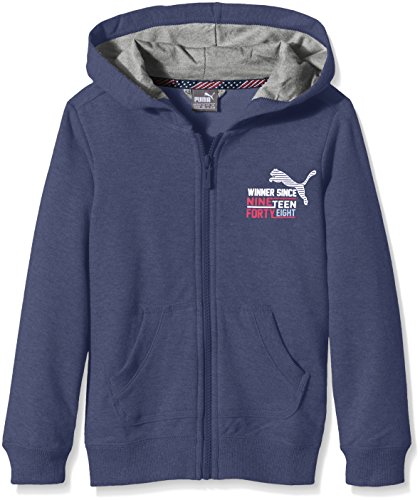 PUMA Kinder Jacke Style Athl Hooded Sweat Jacket B, Blue Wing Teal, 104, 836677 12
