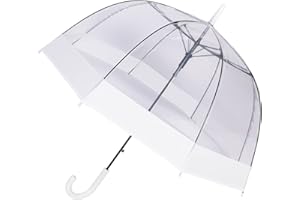 ThreeH Clear Bubble Umbrella Easy Grip Handle Sturdy Plastic Transparent Dome 8 Ribs Auto Open Stick Rain Umbrella