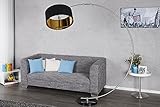 Design Bogenlampe PYTHON in schwarz gold Bogenleuchte mit Dimmer Stehleuchte - 2