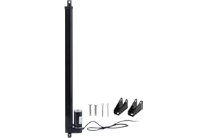 DasMarine 18" Stroke Linear Actuator with Mounting Bracket for Recliner TV Table Lift Massage Bed Electric Sofa,Linear Electric Actuator 225LBS Load Capacity 10mm/s Speed 12V DC,Black,Indoor Outdoor