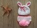 Babe Mall Inc® Fashion Unisex New-born Boy Girl Crochet Knitted Baby Outfits Costume Set Photography Photo Prop-Pink Rabbit