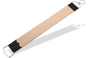 InstrumenteNrw Cuir à rasoir double face - Pierre à aiguiser - Rasoir à stroper - Cuir véritable - 40 cm x 4,5 cm