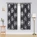 Produktbild Deconovo Verdunkelungsvorhang Schlaufen Blumen Gardinen Schlafzimmer 175x140 cm Dunkelgrau 2er Set