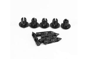 Hlyjoon Fastener & Clip Car-Styling 100 Stück 6mm Kunststoff Niet Motorrad Verkleidung TRIM Clips Stoßstange Haube Kotflügel Spritzschutz Halteclip