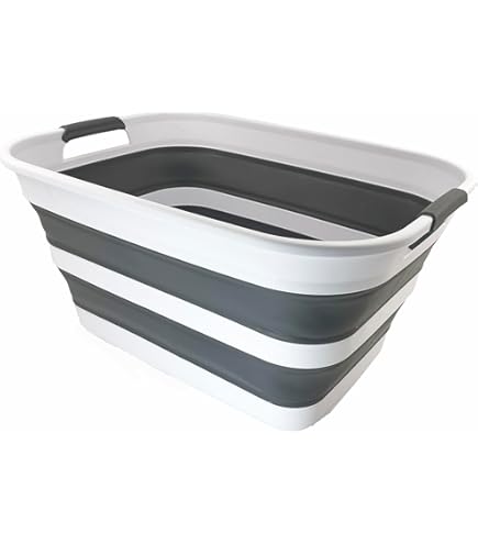 Curver wasmand 45L antraciet - kunststof heupwasmand met handgrepen bij Planet Happy