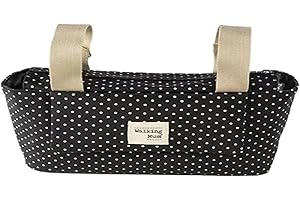 Walking Mum. Borsa per la maternità per passeggino, manici corti da fissare al carrello, colore: nero.