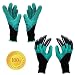 Produktbild yardsky 2 Paar Wasserdichten Gartenhandschuhe mit Krallen Garten Werkzeug Krallenhandschuhe Handschuhe mit Klauen (1 Paar für Rechtshand und 1 Paar für Linkshand)