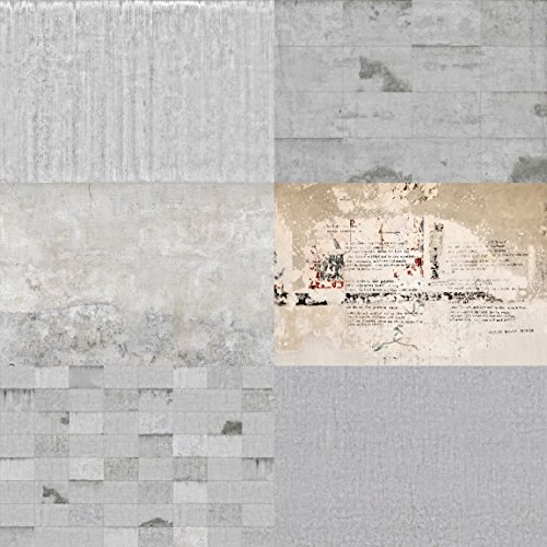 Vliestapete – Top Beton Tapeten – 6 hochwertige Motive zur Auswahl – Fototapete Breit Vlies Tapete Wandtapete XXL Wandbild Foto 3D Fototapete Wohnzimmer Schlafzimmer Kinderzimmer, Größe HxB: 320cm x 480cm; Motiv: Shabby Betonoptik - 3