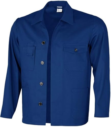 Planam Arbeitsjacke BW 290 – Kornblau, Größe 56 | Mit 4 Taschen & Verdeckter Knopfleiste