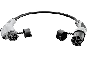 K.H.O.N.S. Adaptador EV Tipo 1 a Tipo 2 EV Cable de Carga para Vehículos Eléctricos Tipo 1 a Tipo 2 32A para Vehículo Eléctrico Estándar Americano (Type 2-Type1, 0.2M)