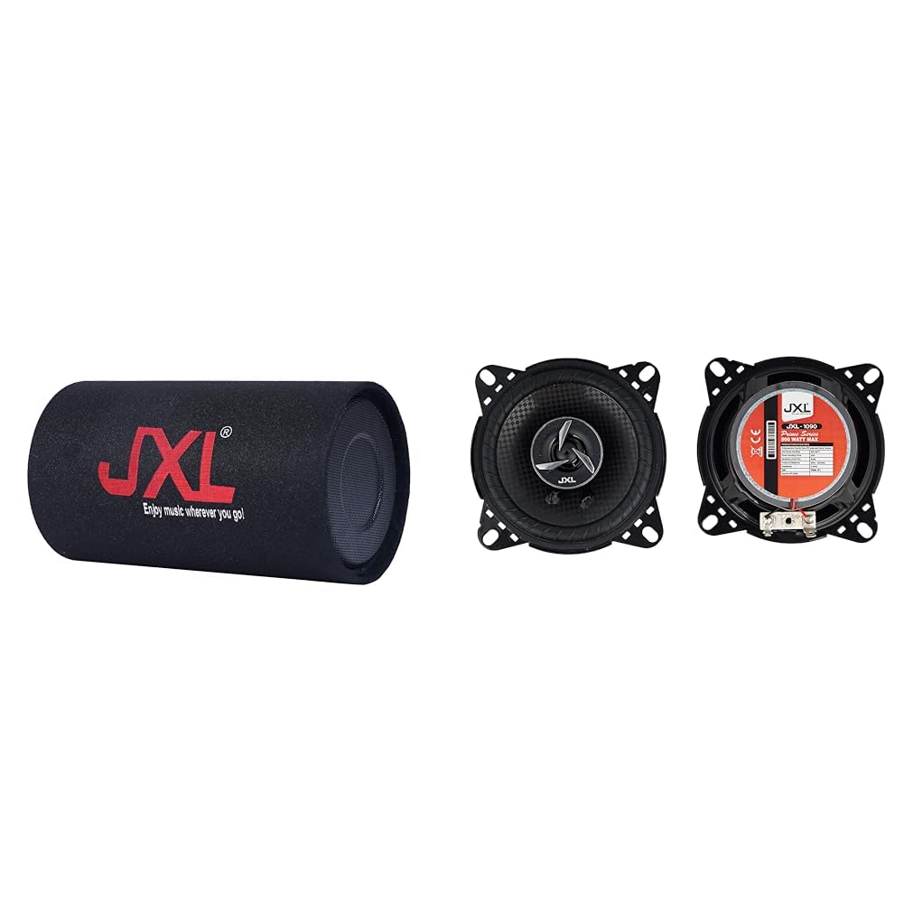 JXL 1280 12 Inch Active Bass Tube Subwoofer with Imported Amplifier 6500W (Black/Round)